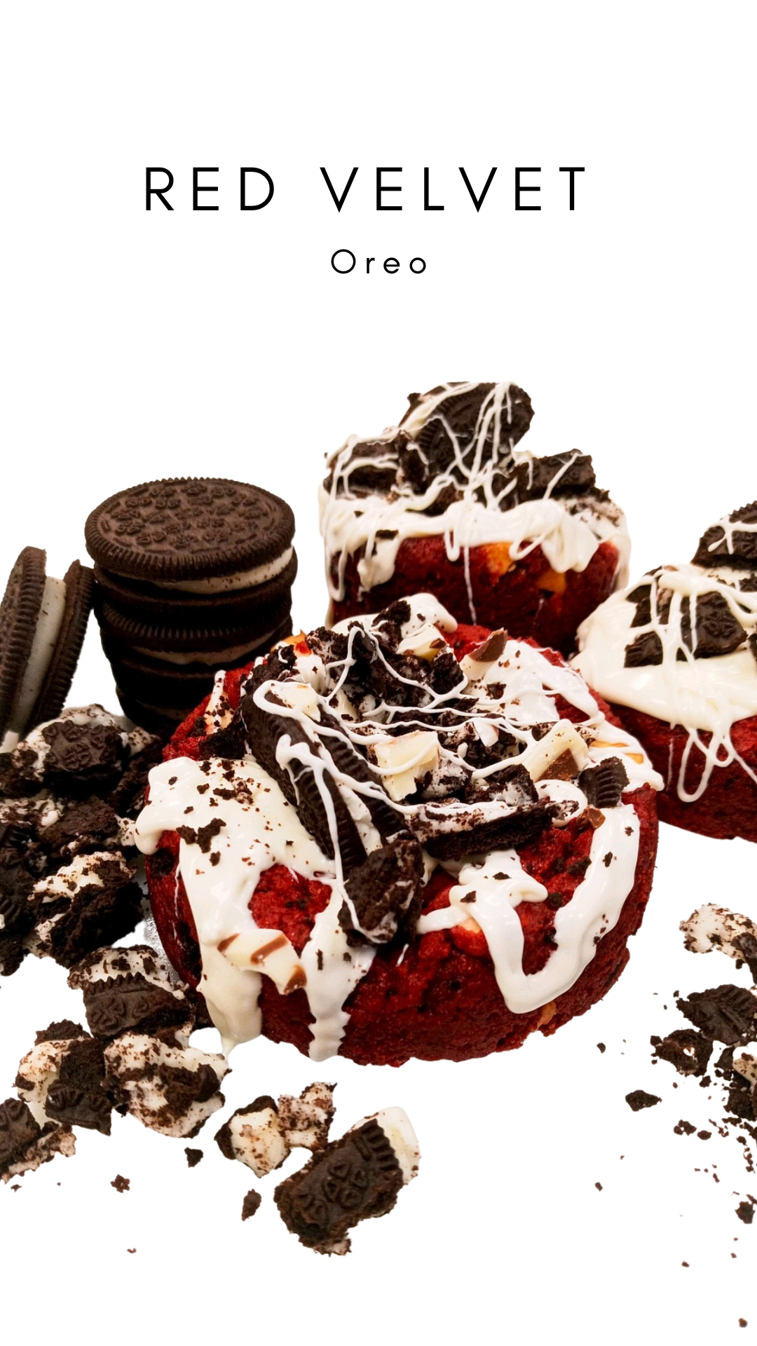 Red velvet white chocolate oreo deep dish cookie box i heart cookies